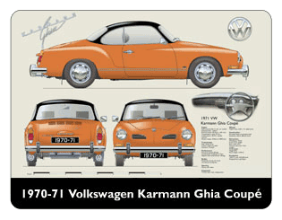 VW Karmann Ghia Coupe 1970-71 Mouse Mat
